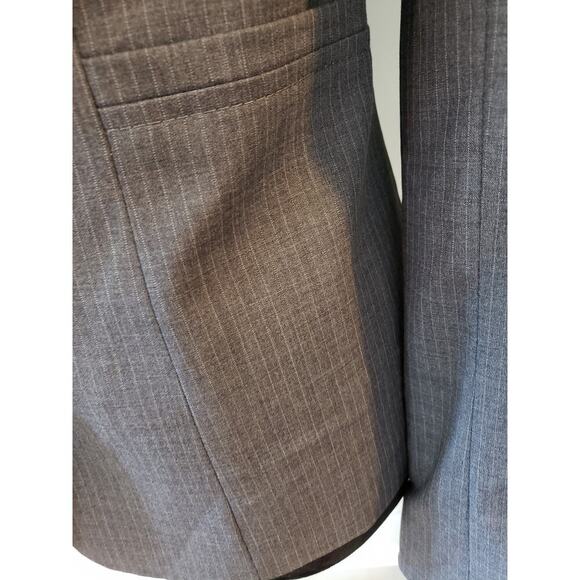 The Limited Blazer Jacket Women's Size 4 Gray Pinstripe Wool Single Breasted - Picture 15 of 16